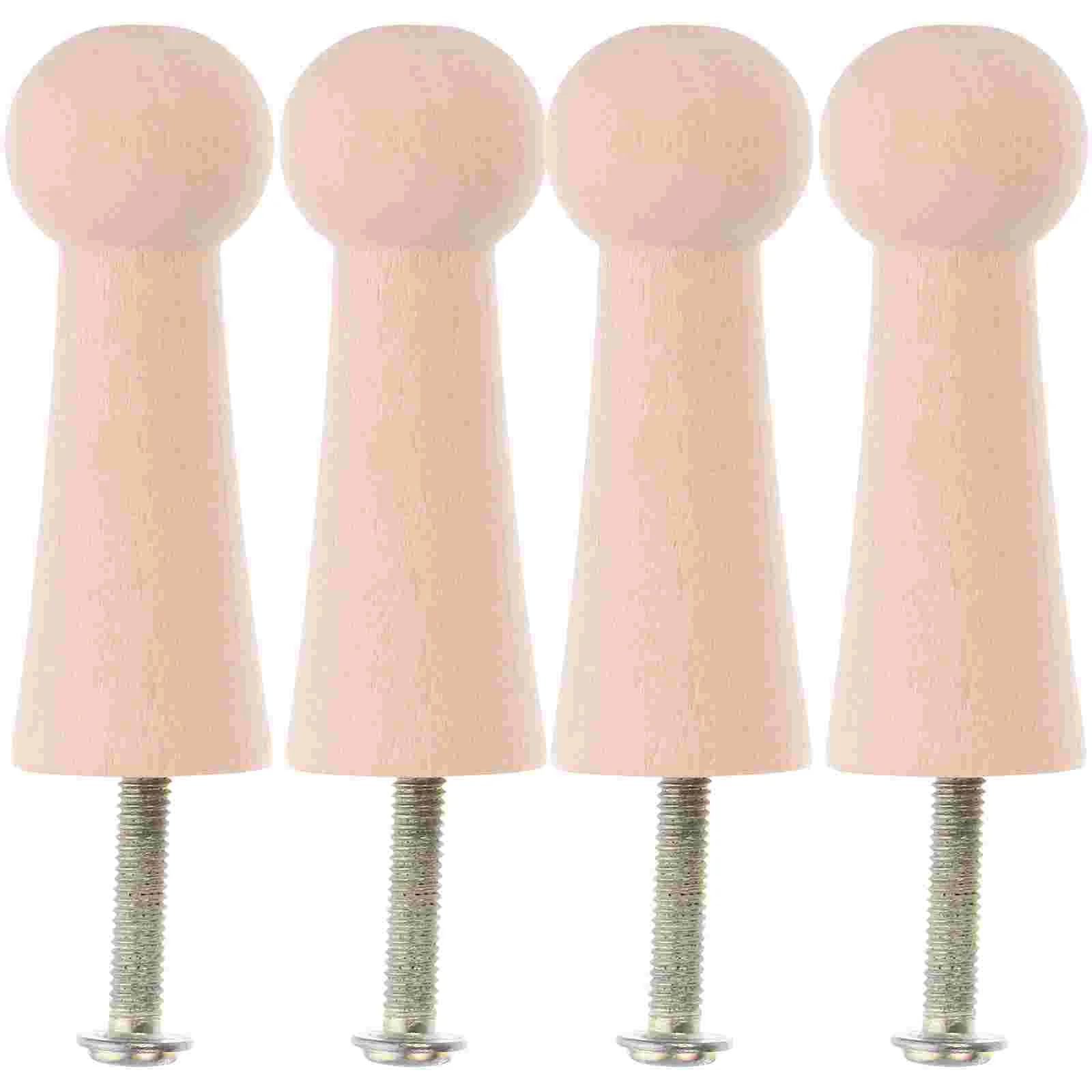

10 Pcs White Hangers Coat Hanging Hook Wall Mounted Solid Wood Clothes Hooks Single