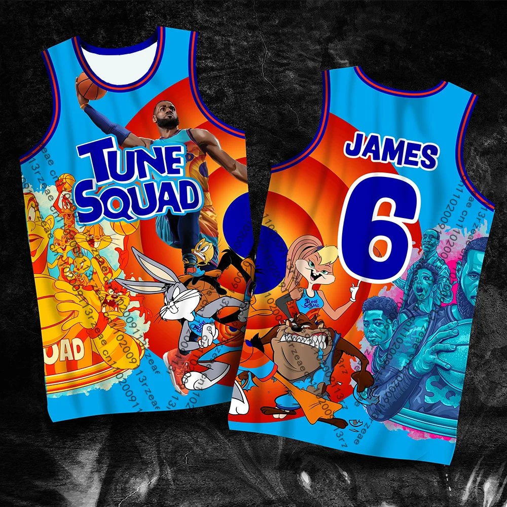 Maillot de sport de basket-ball, gilet Bugs Bunny imprimé en 3D, T-shirt ample et respirant pour femmes, gilet d'entraînement de sport de rue pour adultes