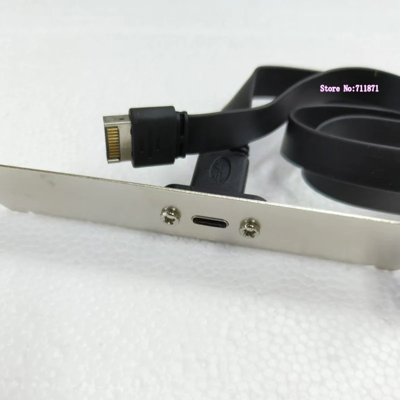 メインボード前面USB IDE 20ピン - USB3.1 Type E Cアダプターコネクタケーブル USB 3.1 Type E オス - USB Type C メス（パネル付き）