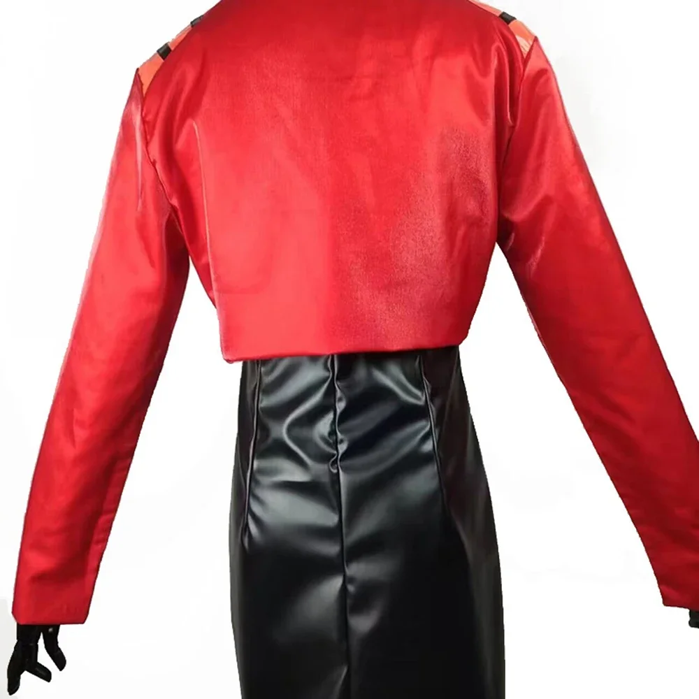Anime Katsuragi Misato Cosplay Costume Girl Red Coat Black Dress Set Jacket Sexy Uniform Carnival Halloween Party Clothes