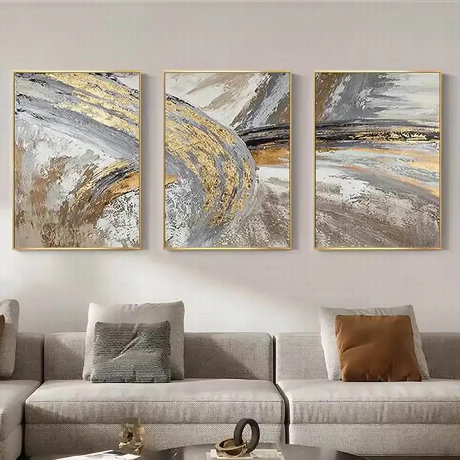 

Fullcang Abstract Line Scenery Diy Diamond Art For Adults Painting Kits Triptych Landscape Full Drill Mosaic Embroidery Picture