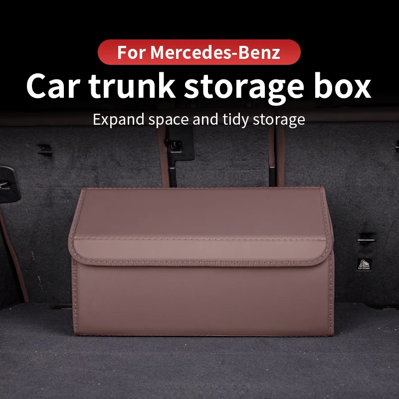 Car trunk storage box with folding lid design for Mercedes Benz A-class B-class C-Class E-Class S-Class G-Class V-class R-class