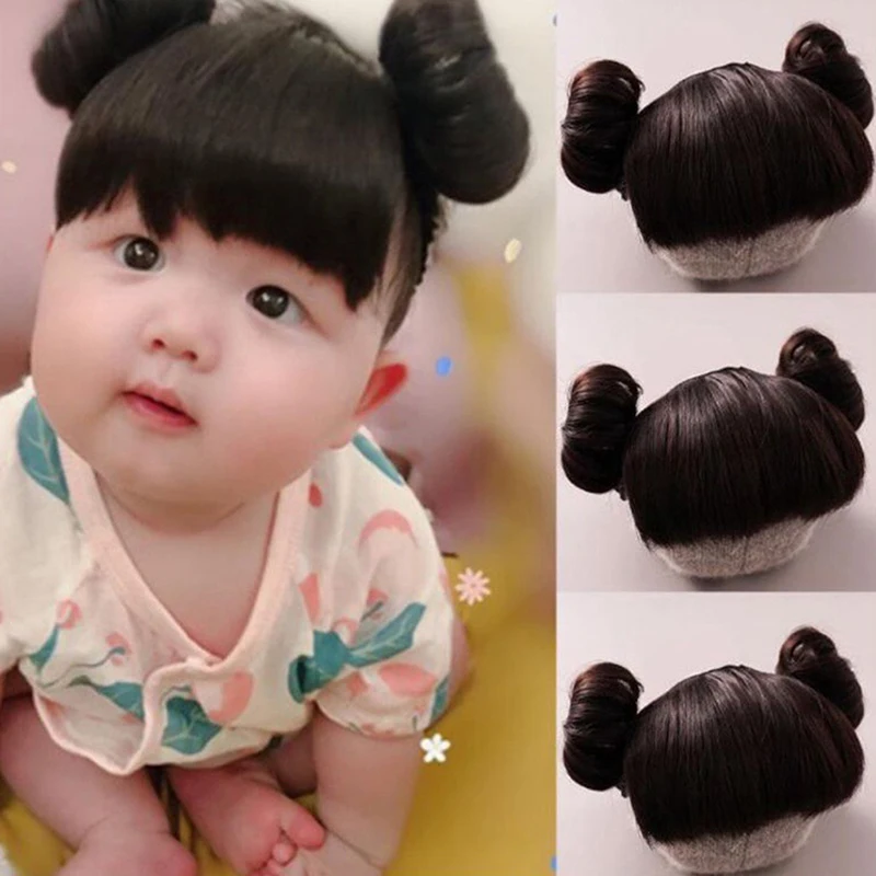 Baby Wig Braid Hairband wig for kids baby headband baby hair Children Fake Bangs Head Buckle COS Hair Accessories Baby