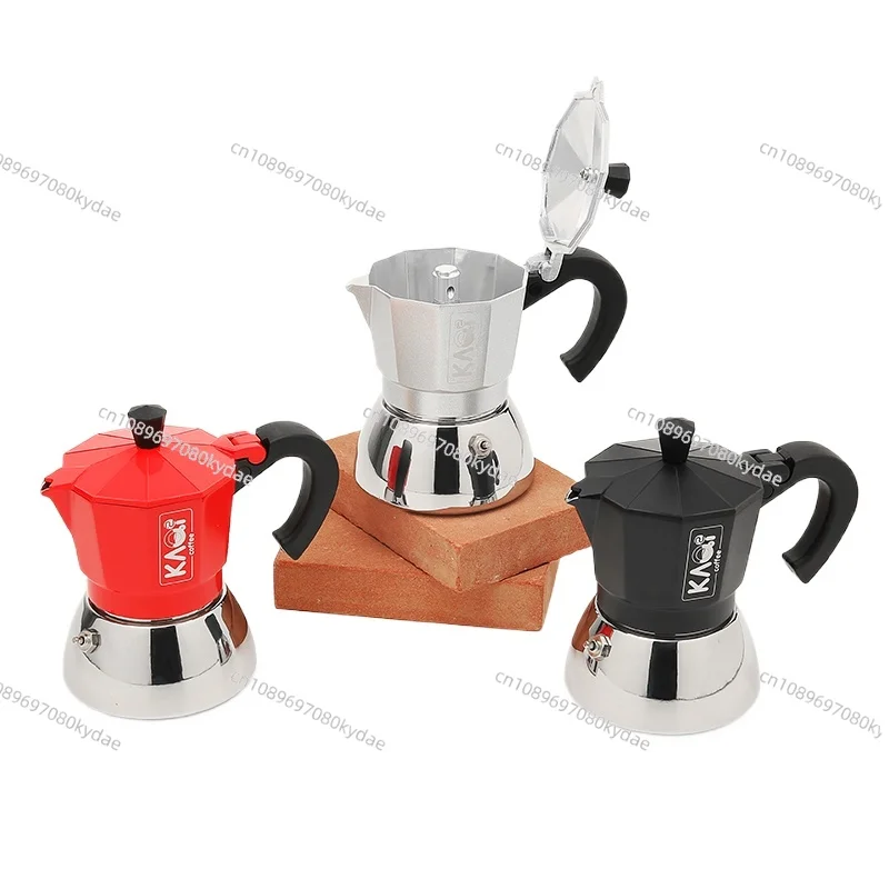 Suitable for Double Valve Mocha Pot New 3.0 Stainless Steel Double Valve Household Brewed Coffee Espresso Mocha Pot