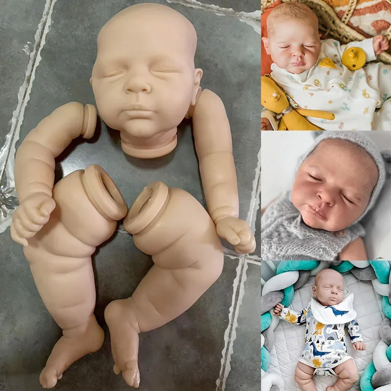 21inch Reborn Doll Kit Elliot Newborn Sleeping Baby Premie Size Unfinished Unpainted Doll Parts DIY Unassembled Doll Kits