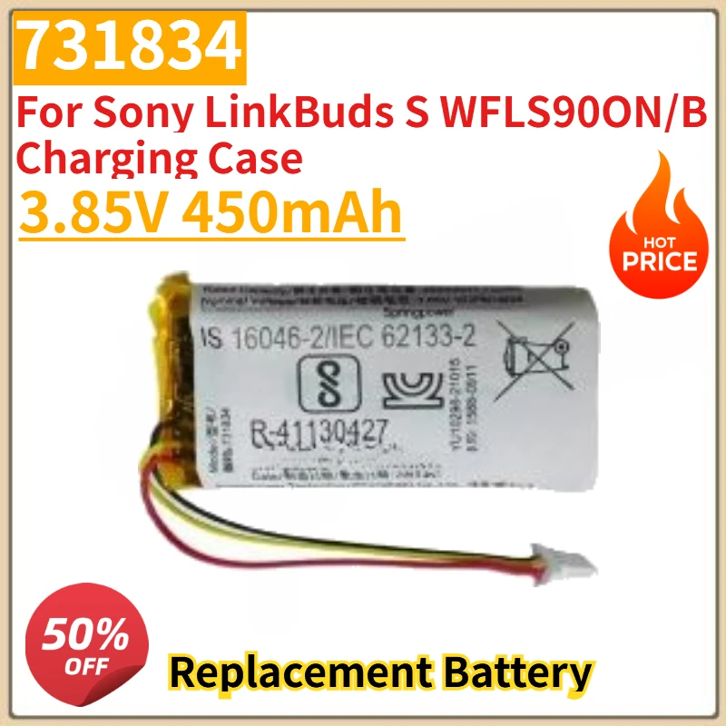 

High Quality New 731834 Replacement Charging Box Battery 3.85V 450mAh For Sony LinkBuds S WFLS90ON/B Charging Case