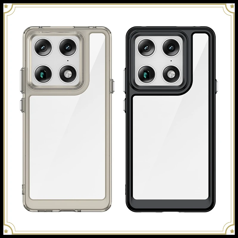 Capa Transparente ELVEV para Motorola Moto Edge 70 Ultra X70 Air Pro, Capa Dura de PC + Bumper de TPU Macio