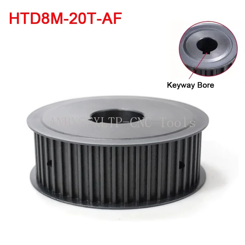 HTD8M 20 Teeth No. 45 Steel Synchronous Pulley Bore 12/14/15/16/17/18/19 to 30mm For Width 20/30/40/50 Timing Wheel Keyway Bore