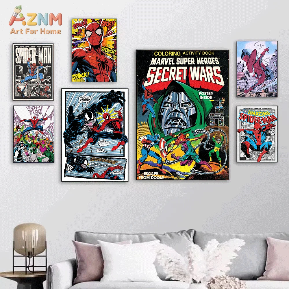 AZNM Vintage The Amazing Spide - Embroidery Wall Art incelemesi ve fiyatı