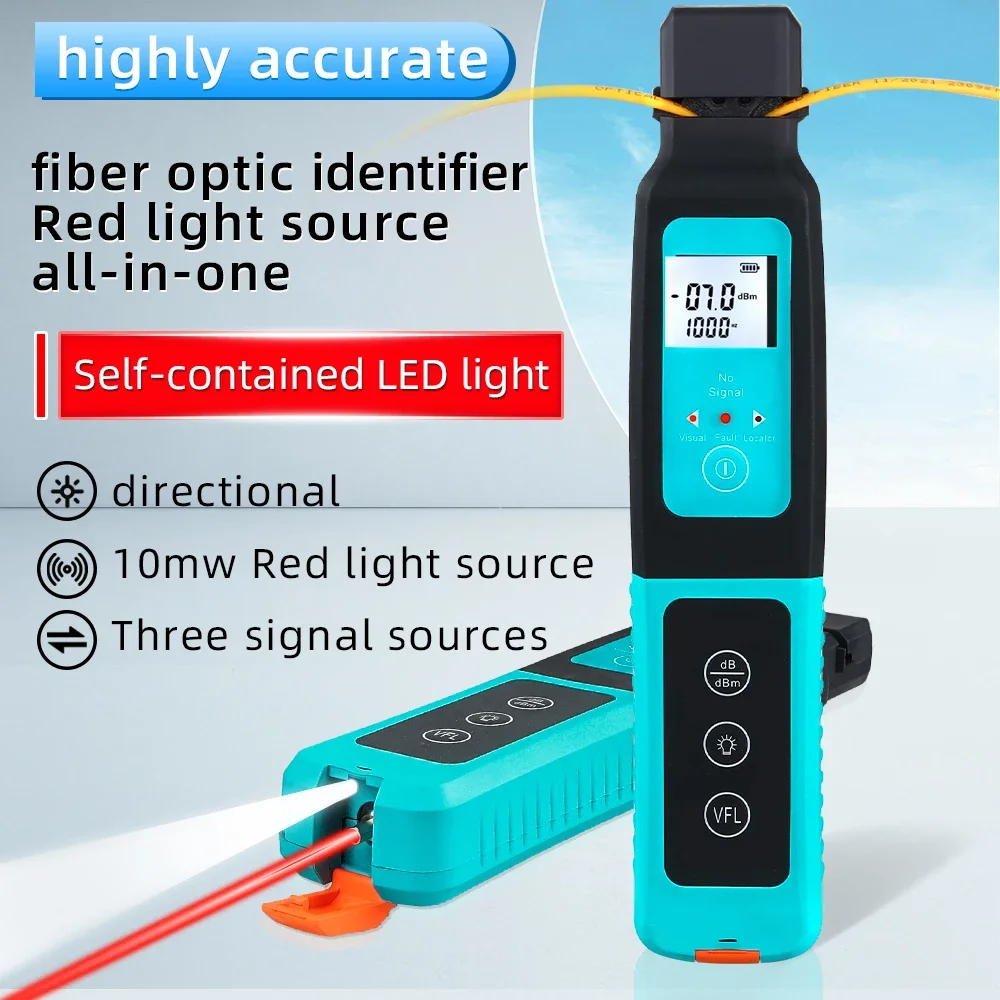 

SAIVXIAN Fiber Optic Identifier Live Fiber Optical Identifier with Built in 10mw Visual Fault Locator 800-1700nm SM MM