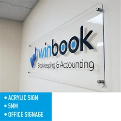 Customized Acrylic Business Plaque House Number Sign Logo Address Signage