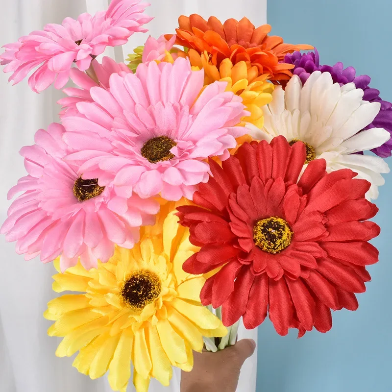 Artificial Gerbera Flower Gerbera Wedding Home Decoration Simulation Flower Home Decoration Sun Flower Fake Flowers