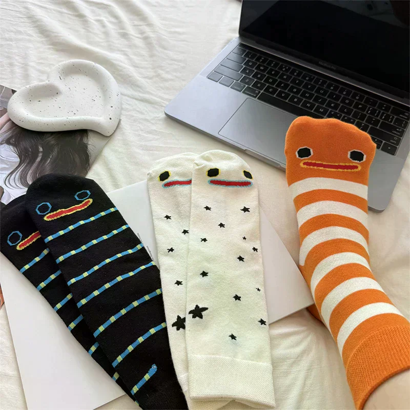 Calcetines bonitos, calcetines medios creativos de Anguila de jardín, calcetines suaves de tiburón transpirables antiolor, novedad, accesorios para cubrir el tobillo y el pie, regalo