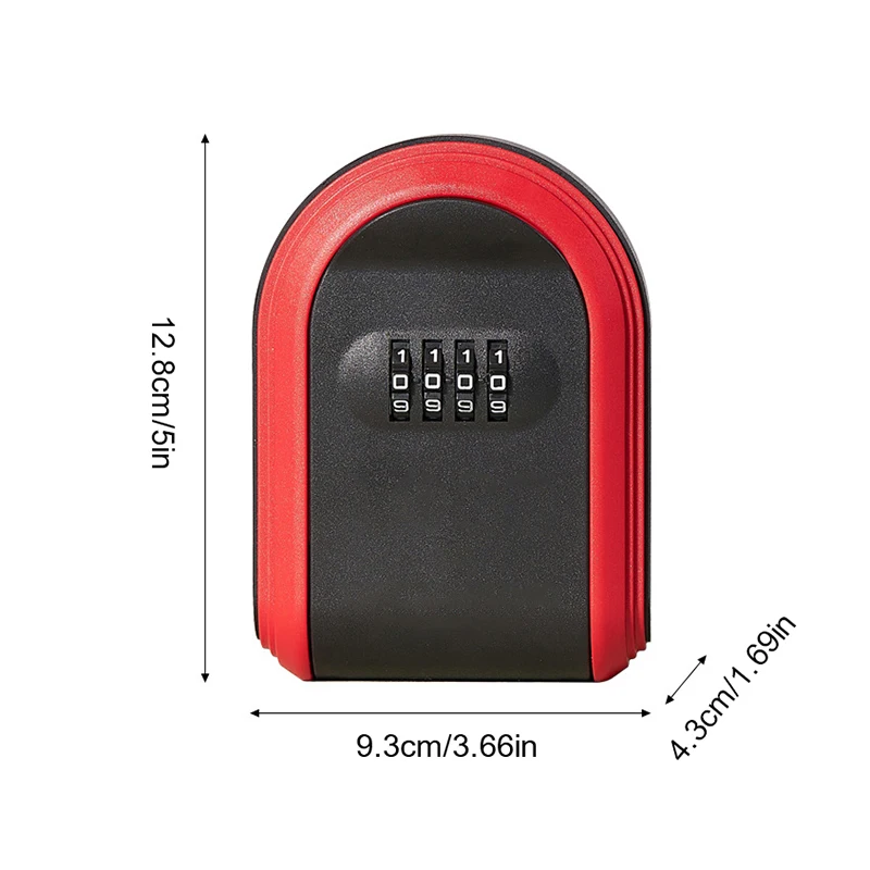 Almacenamiento de llaves de montaje en pared, caja de seguridad secreta, organizador, combinación de 4 dígitos, contraseña, código de seguridad, sin llave, hogar