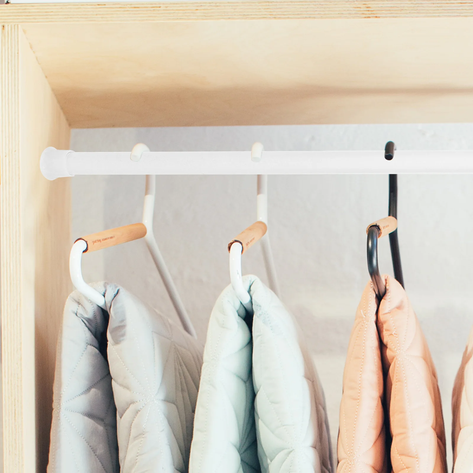 

Telescopic Pole 30-50Cm Adjustable No Drill Curtain Rod Heavy Duty Tension Pole For Door Window Bathroom Closet Drying