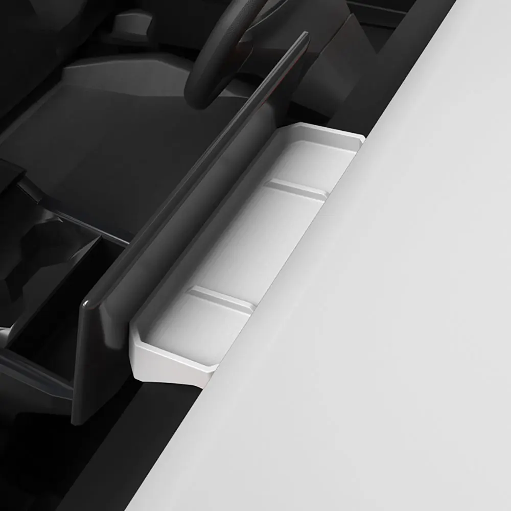 صندوق تخزين لوحة قيادة السيارة لـ Tesla Cybertruck 2024 2025 شاشة التحكم المركزية صينية تخزين خلفية ملحقات السيارات الداخلية 1 قطعة #4