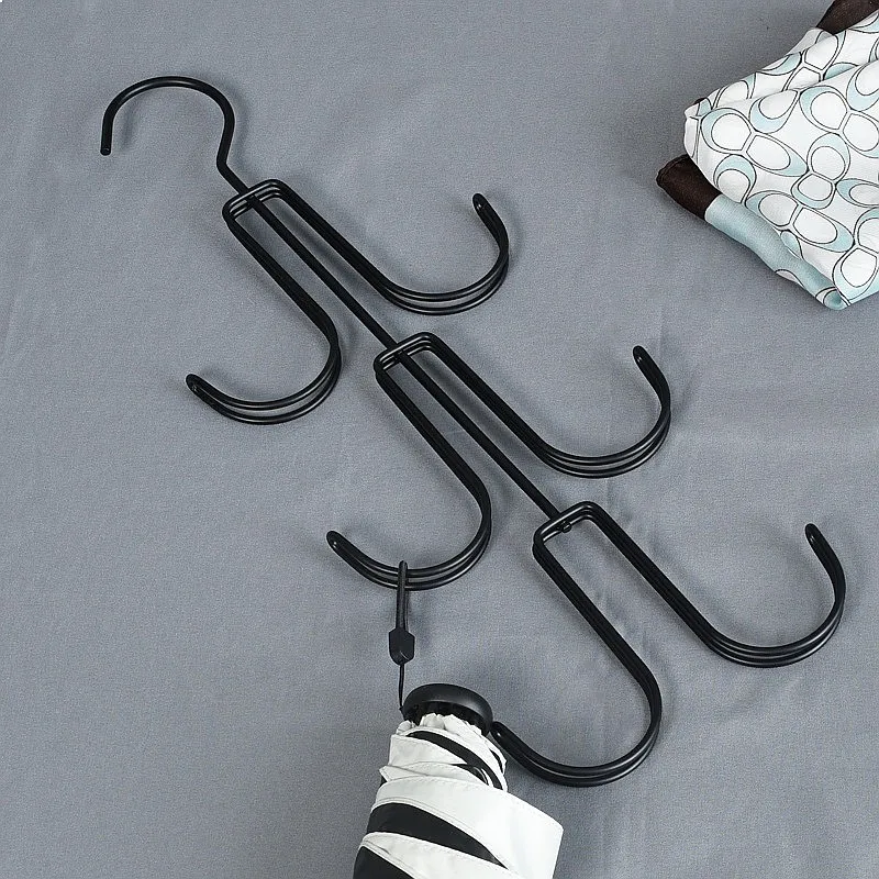 Multifunctional Iron Bag Hook Belt Scarf Organizer Space Saving Closet Storage Rack