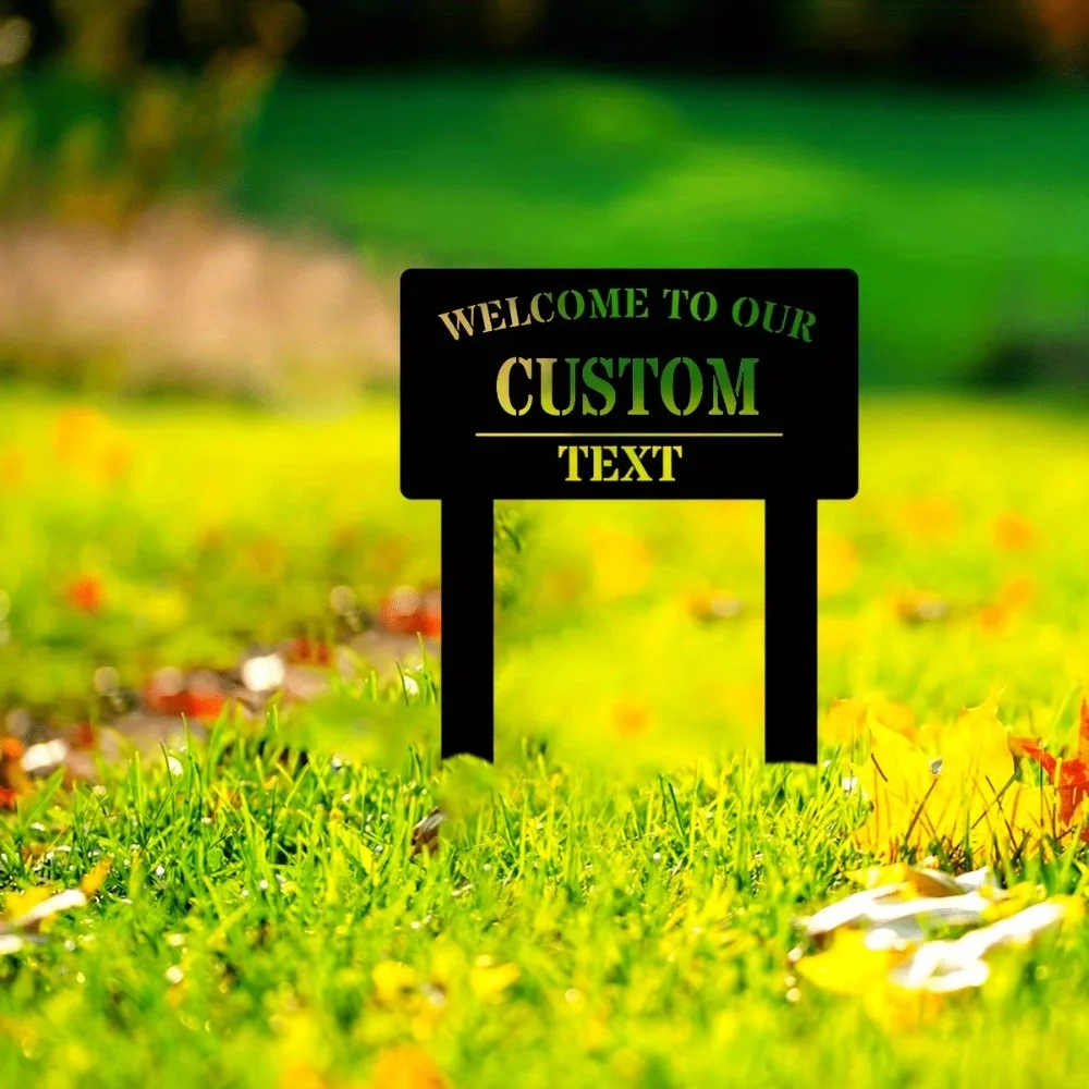 Custom Garden Stakes Personalized Text Yard Decoration Weatherproof Holiday Lawn Decor Perfect for All Seasons Unique Gift Idea