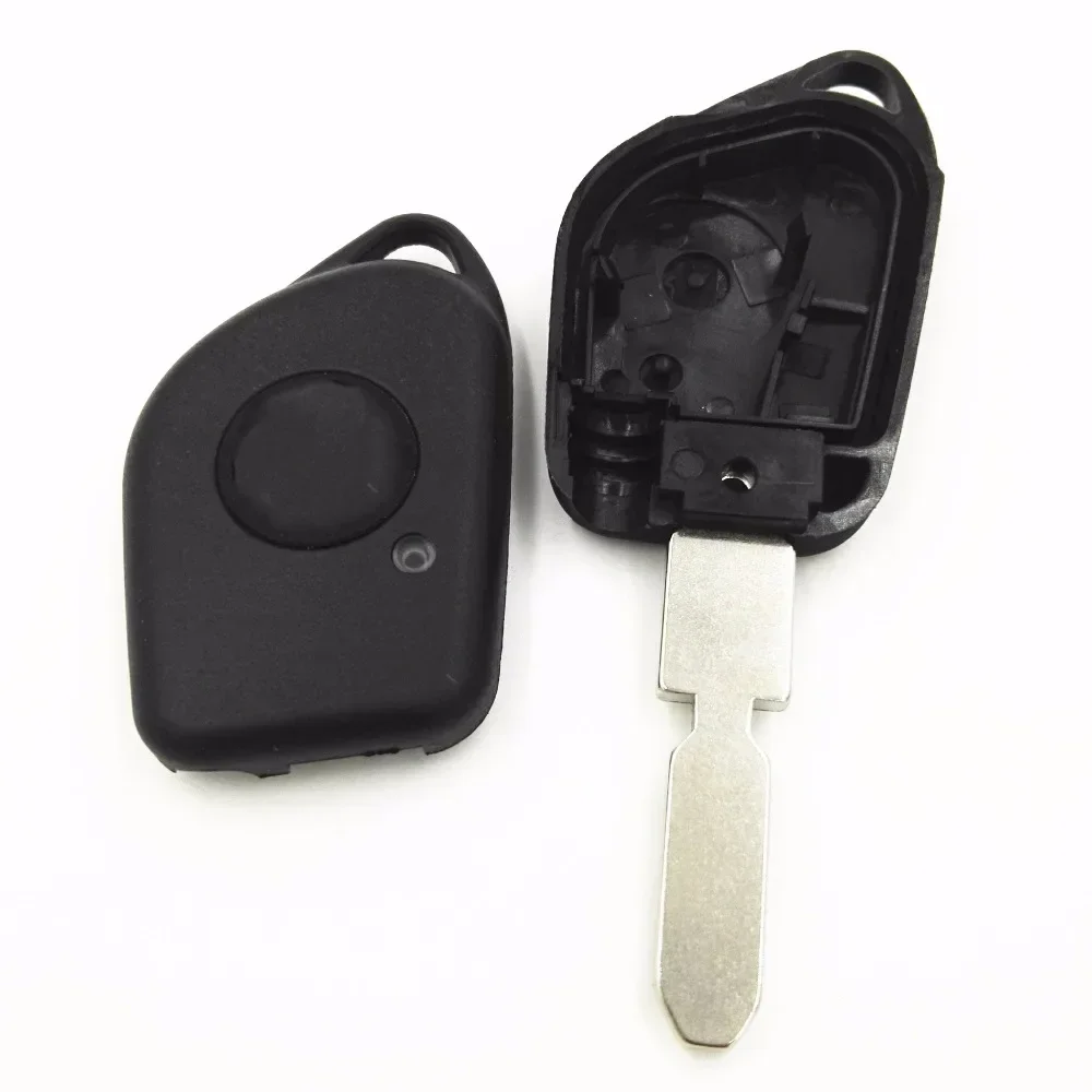 Replacement 1 One Button Car Blank Housing Fit For Refit Peugeot 406 408 4006 Key Shell With Hole Remote Case Cover Fob