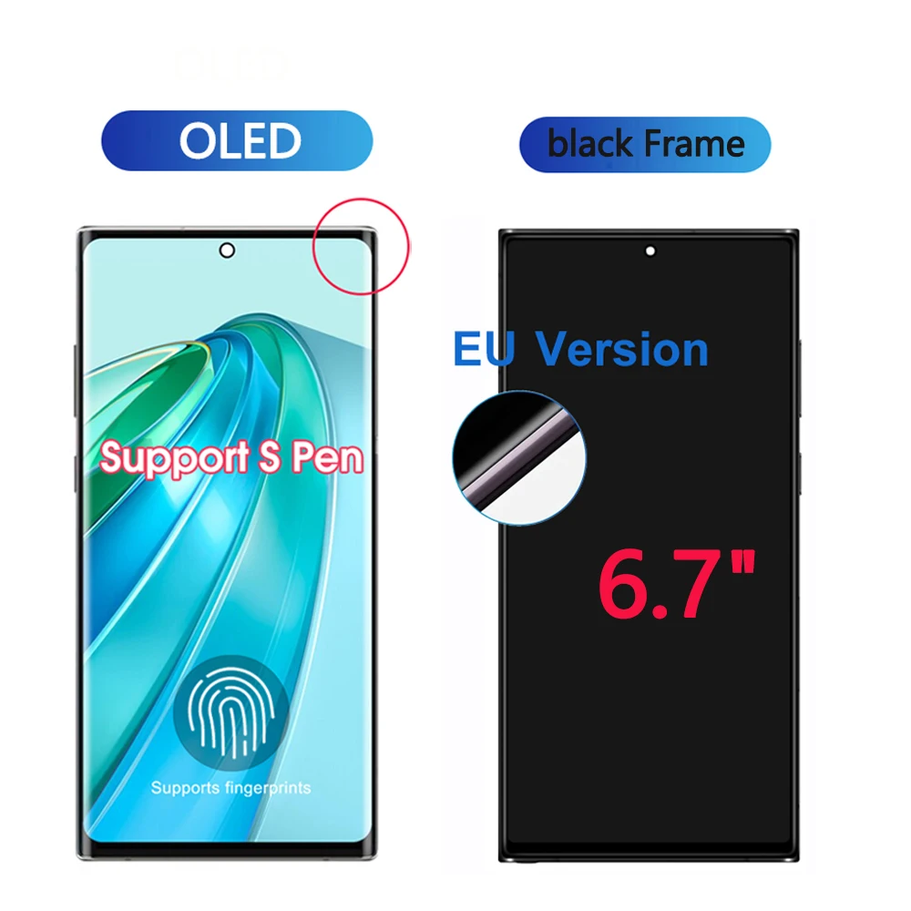 Nieuw AMOLED-scherm voor Samsung Galaxy S24 Ultra LCD-scherm touchscreen digitizer voor Samsung S24 Ultra schermvervanging