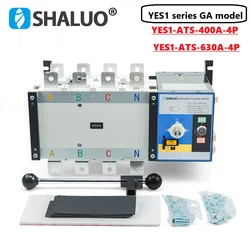YES1 GA Series YUYE ATS Generator Dual Power Automatic Transfer Switch AC220V 400A 630A 4P Circuit Breaker YES1-ATS-630A-4P