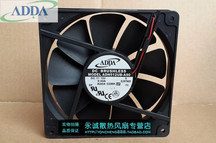 

135x135x25mm cooling fan FOR ADDA ADN512UB-A90 13525 12V 0.44A 13.5cm dual ball bearing chassis fan