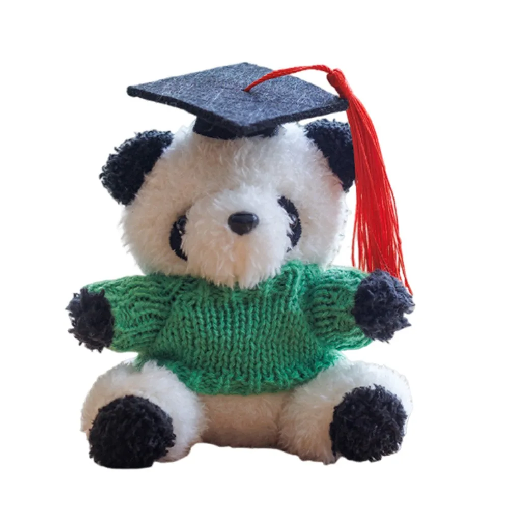 

Плюшевая игрушка-медведь Панда-Доктор 10 см, милый мультяшный брелок для сумки, аксессуар для цветов, DIY, кукла-медведь на выпускной