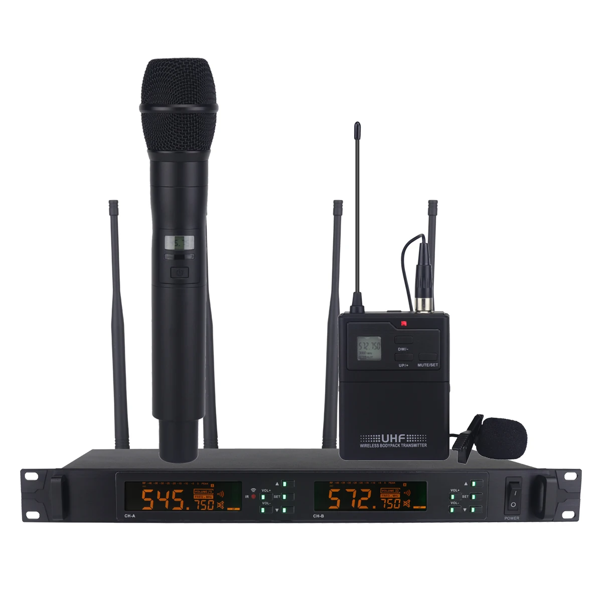 

KATELEIYU True diversity wireless microphone professional anti whistling high-end stage ultra long receiving distance