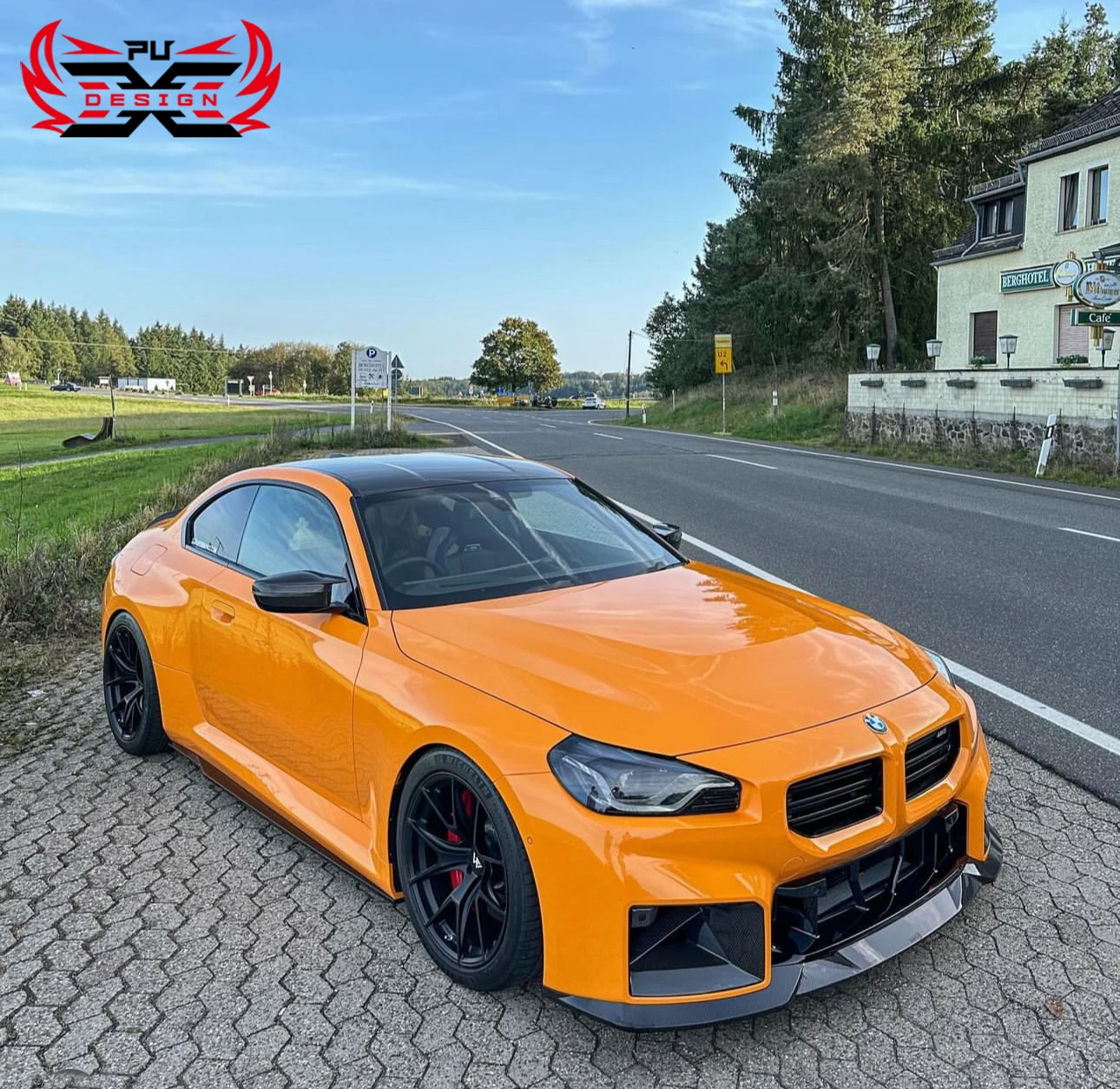 Wholesale R44 Style Dry Carbon Fiber For BMW M2 G87 Front Lip Bumper Side Skirt Rear Diffuser Spoiler Body kit