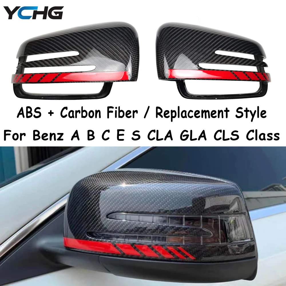 

Для Benz A B C E CLA GLA CLS S Class W204 W176 W212 W207 W117 X156 W218 W246 W221 Крышка бокового зеркала из углеродного волокна