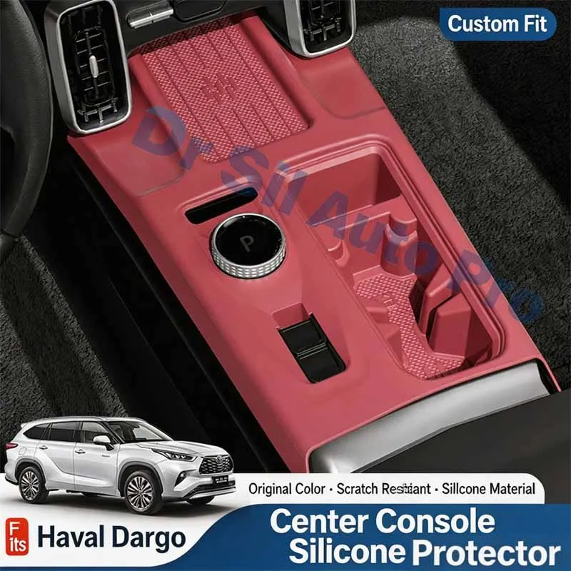 For Haval Dargo First Gen 2021-2025 Center Console Silicone Mat Gear Shift Panel Cup Holder Cover Interior Accessories