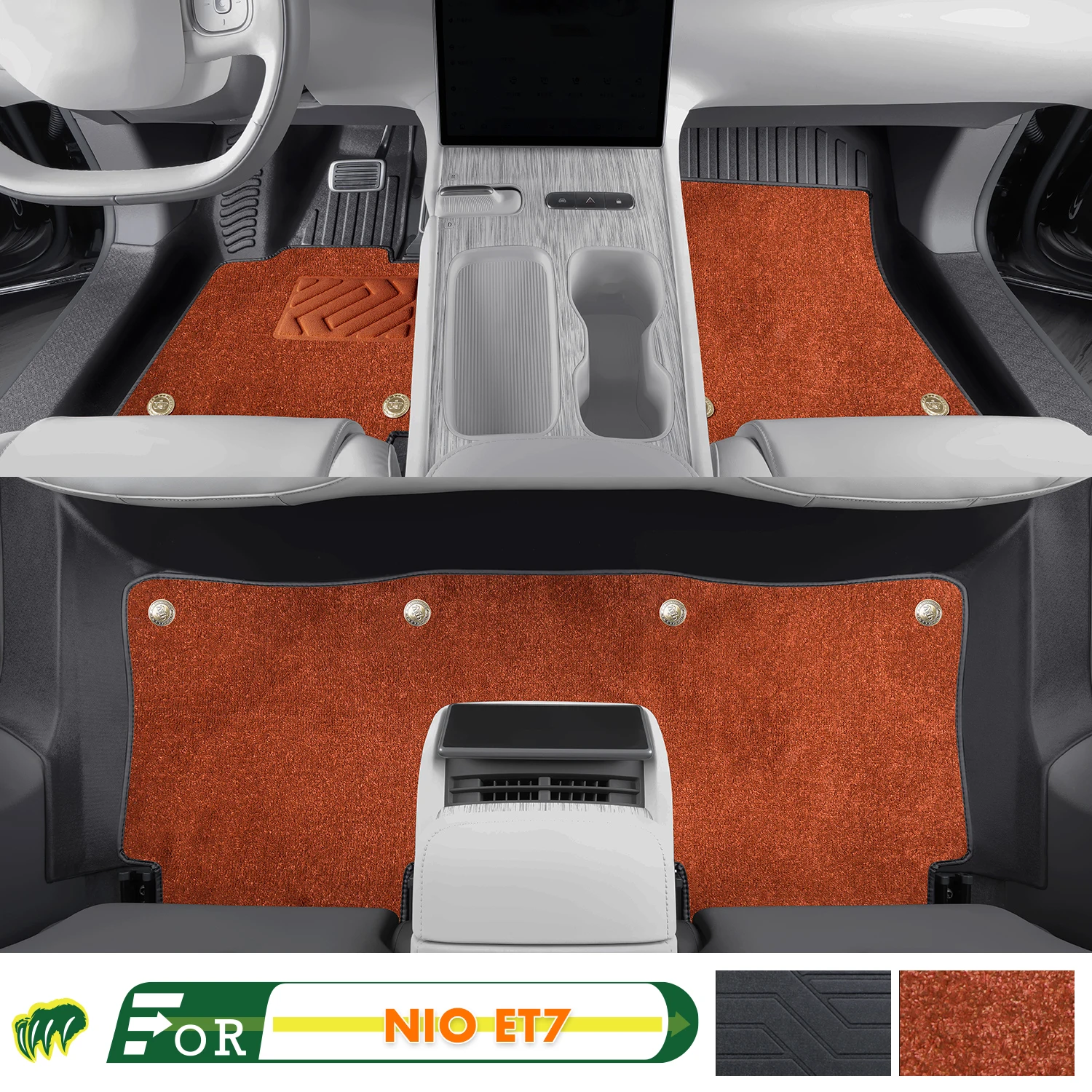 Left-hand Drive Car Floor Mat For NIO ET7 2020-2024 Full Surround Foot Mat Automotive Floor Mat Interior Floor Liner