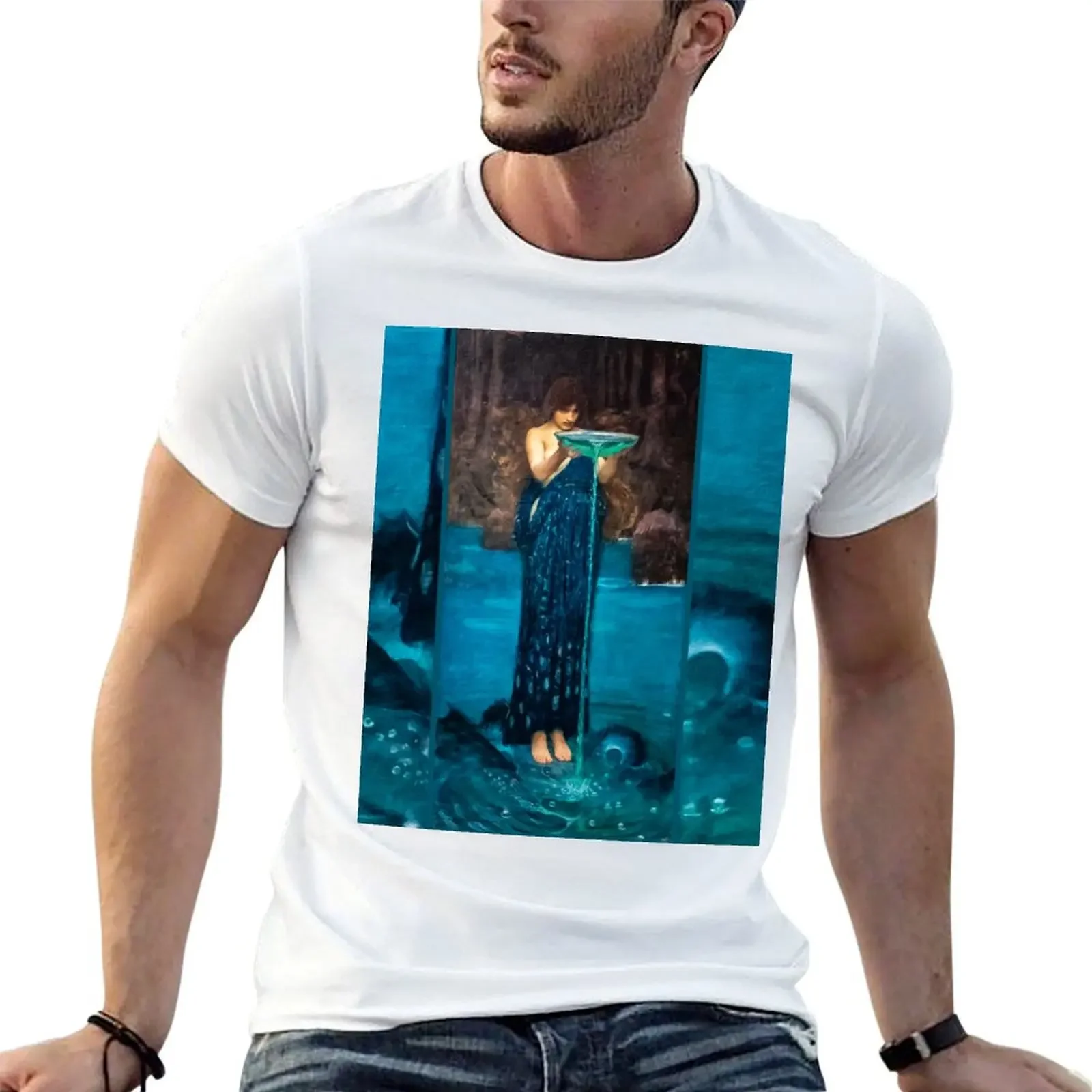 Circe Invidiosa, John William Waterhouse, 1892, Pre-Raphaelite T-Shirt oversized t shirt summer top mens cotton t shirts