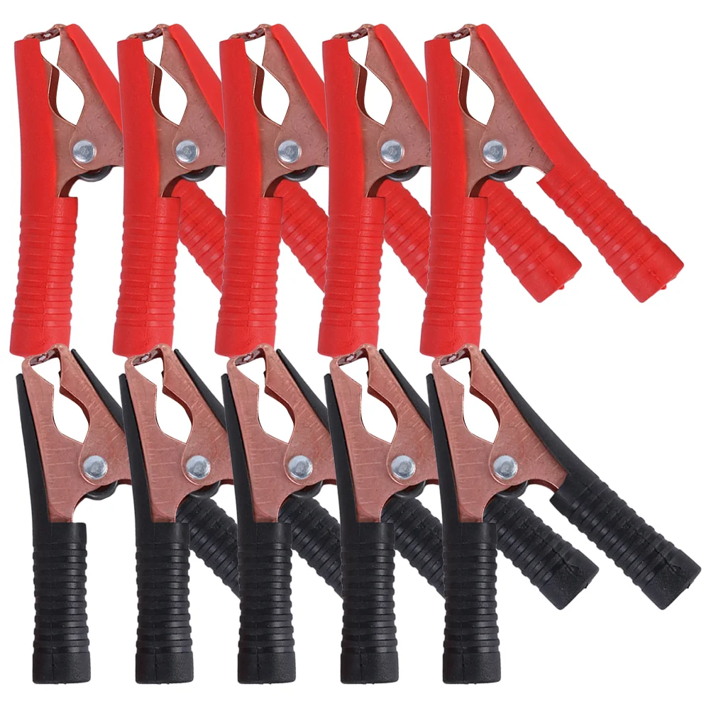 10 Pcs Car Alligator Clips Crocodile Batteries Electrical Test Clamp Metal Insulated