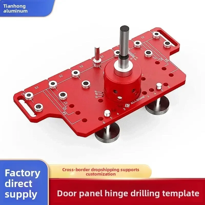 guide-de-percage-pour-charnieres-2-en-1-en-alliage-d'aluminium-pour-portes-d'armoires-outil-de-menuiserie