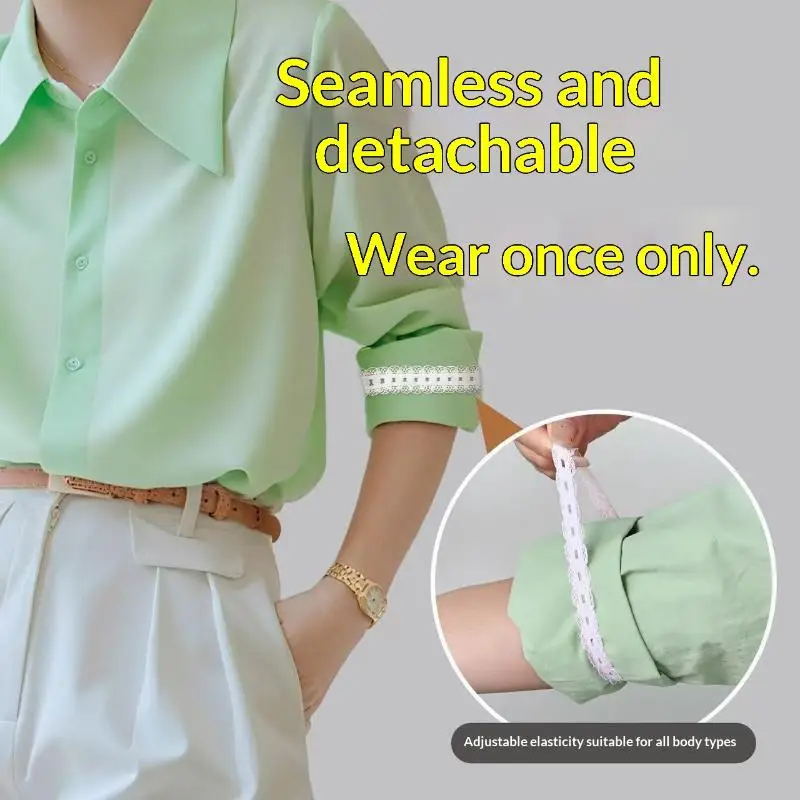 2/4 Pcs Shirt Sleeve Holders No Drill Adjustable Elastic Band Shorten Sleeve Length Cuff Fasteners