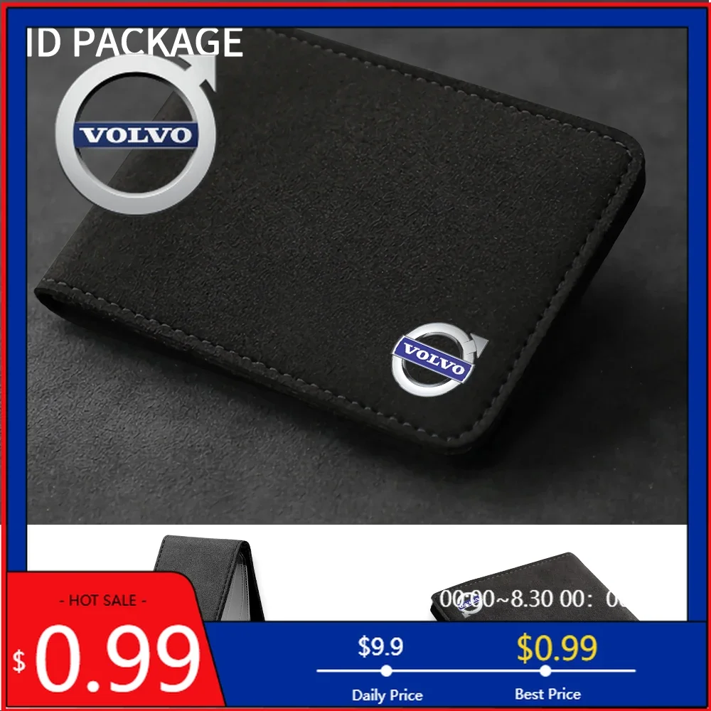 

Universal Bracket Auto Driver License Cover Tumbled Leather Material Car Driving Documents Case Credit Card Holder For Volvo S80