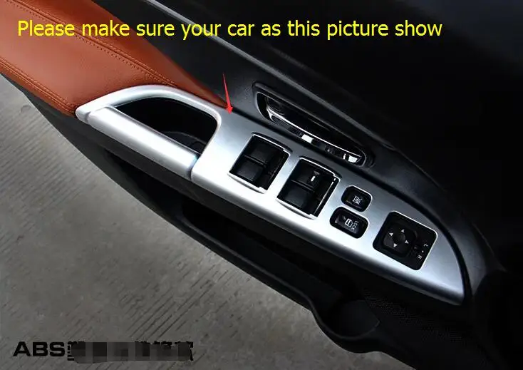 

Yimaautotrims Auto Accessory Chrome Inner Door Armrest Window Lift Button Cover Trim 4 Pcs Fit For Mitsubishi ASX 2013 2014