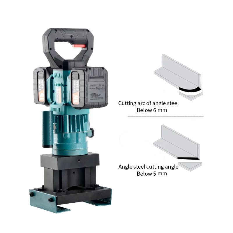 1500W High Power Lithium Battery Cutting Machine Handheld Electric Punching Oblique Angle Steel Iron Hydraulic Cutting Machine