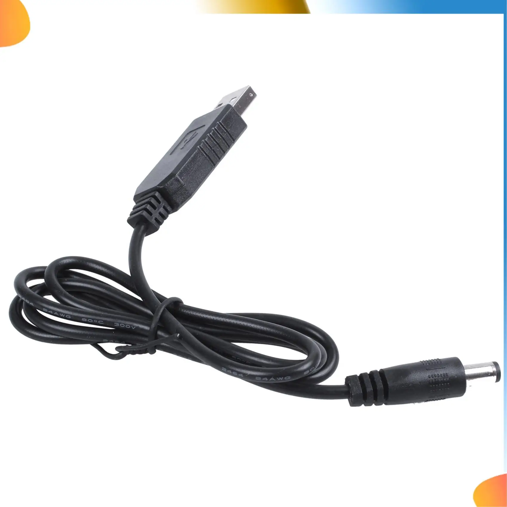 B48A 5X USB DC 5V a DC 12V 2,1 Mm X 5,5 Mm módulo convertidor DC barril conector macho Jack Cable de alimentación enchufe-1M (5V a DC 12V)