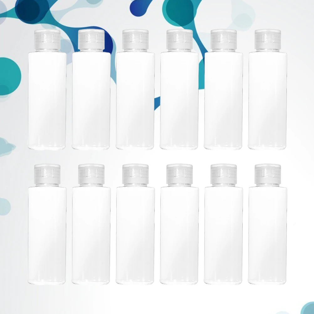 12 قطعة زجاجة الوجه العلوي خفيفة الوزن المحمولة إعادة الملء حاوية السفر لتعقيم هلام الكحول غسول مستحلب التعبئة والتغليف الفرعية #5