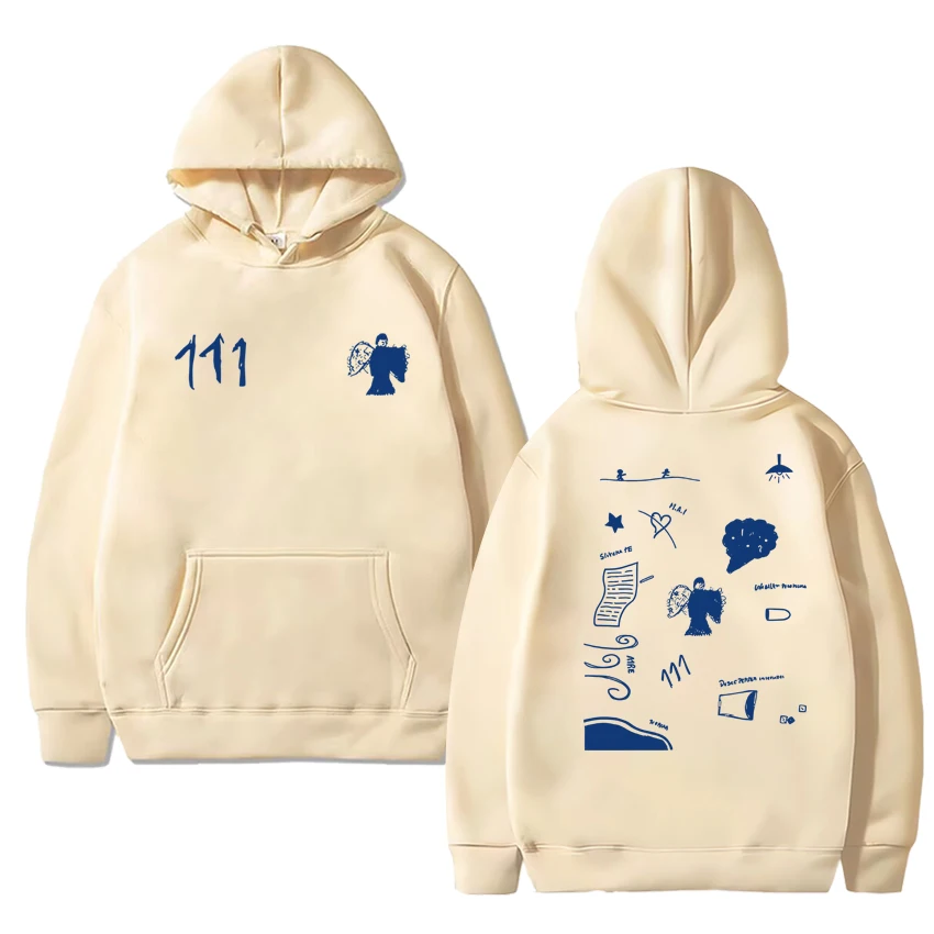 جديد الرجال النساء harajuku موضة البلوز ميلو J 111 ألبوم 2025 جولة مزدوجة الوجهين أغطية رأس مطبوعة للجنسين الصوف بلوفرات غير رسمية