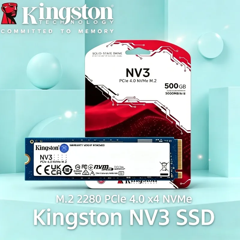 

Original High Speed Internal Hard Disk For Laptop Desktop PC SSD Kingston NV3 M.2 2280 NVMe PCIe Gen4 500GB 1TB 2TB SSD