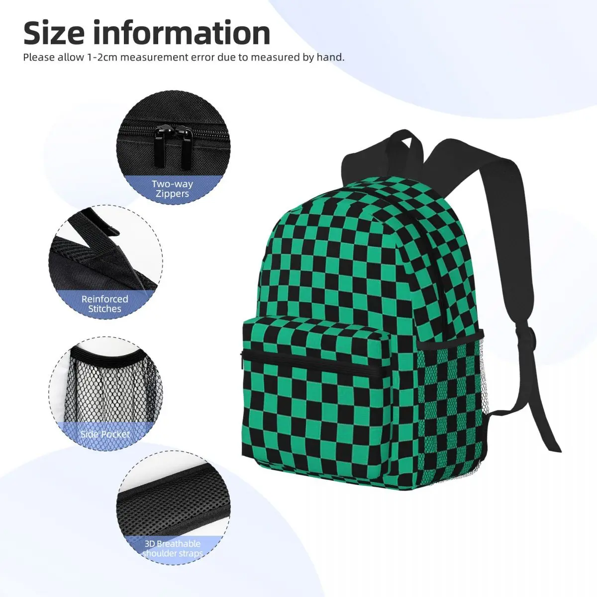 Nezuko Kimono Demon Slayer Kimetsu No Yaiba Anime Studente Zaino Borsa da scuola Zaino da trekking per uomo Donna Bookbag Borse a tracolla