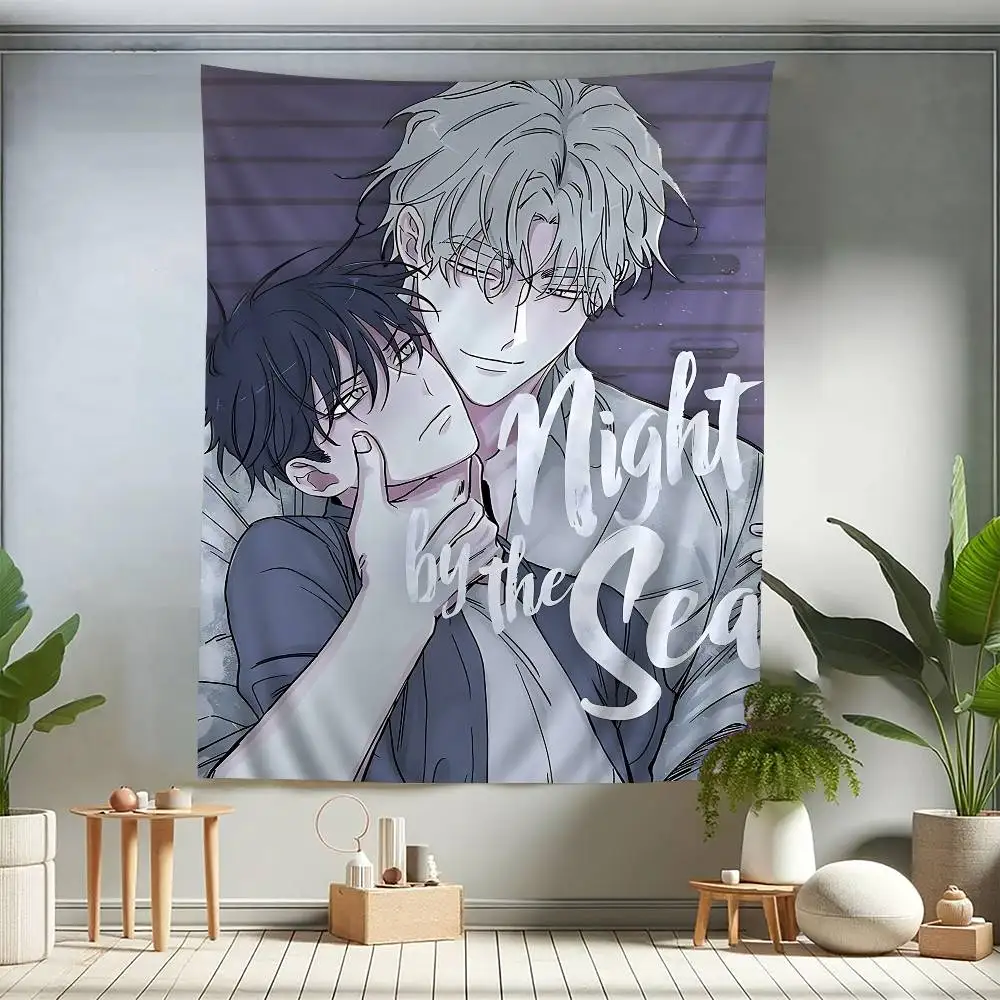 Low Tide In Twilight Anime Printed Large Wall Tapestry Wall Hanging Decoration Household Decor Blanket