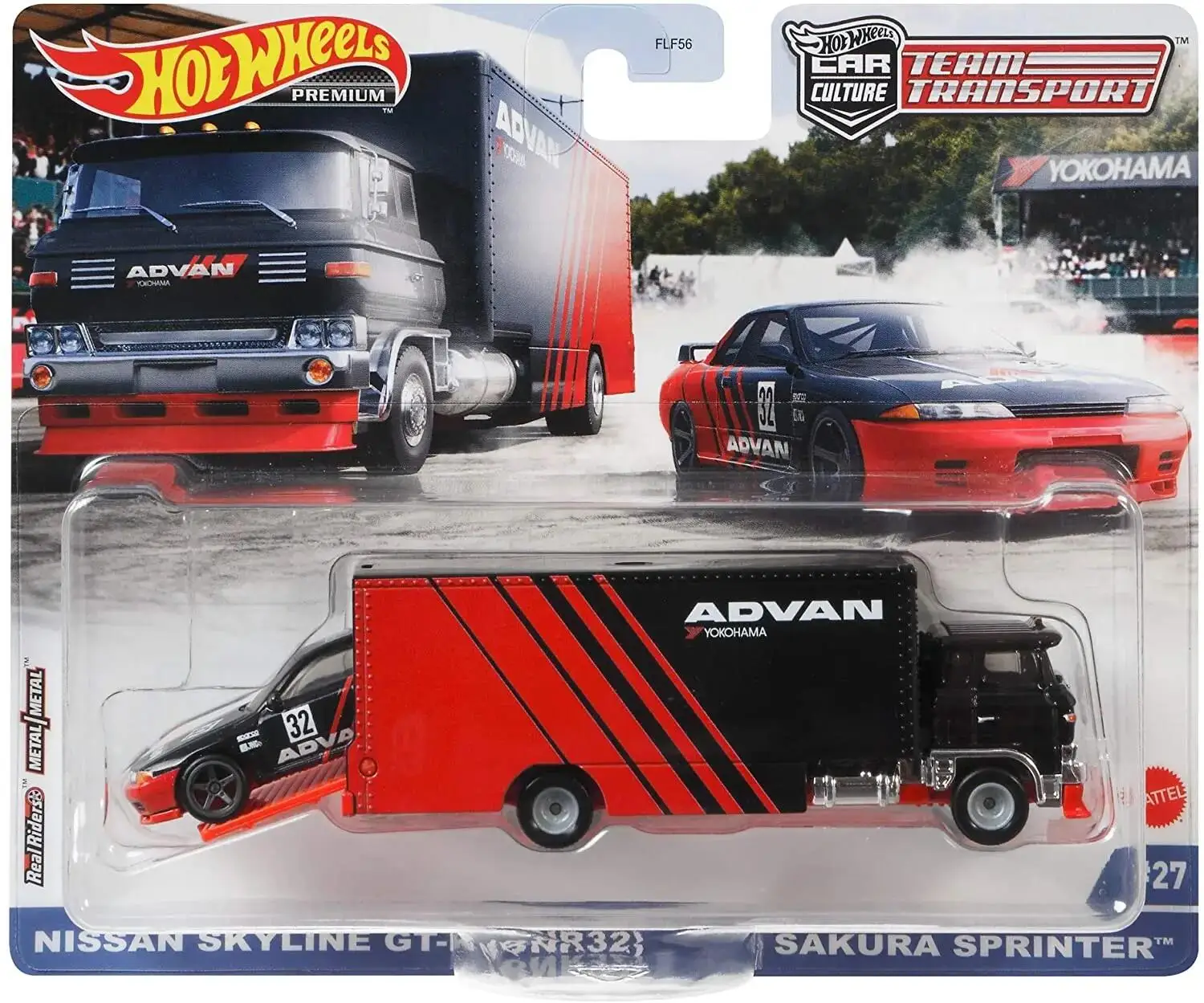 

Hot Wheels nissan SKYLINE GT-R BNR32 & SAKURA SPRINTER 1/64 Diecast Vehicles FLF56-27-GRK55