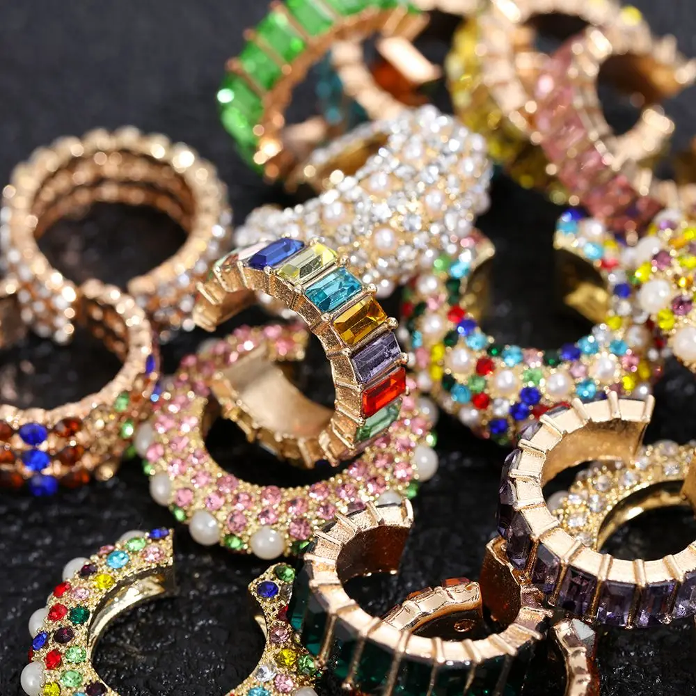 Accessorie No Pierced Rhinestone Dangle Jewelry Party CZ Cuff Earrings Statement C-shaped Cubic Zirconia Ear Cuff