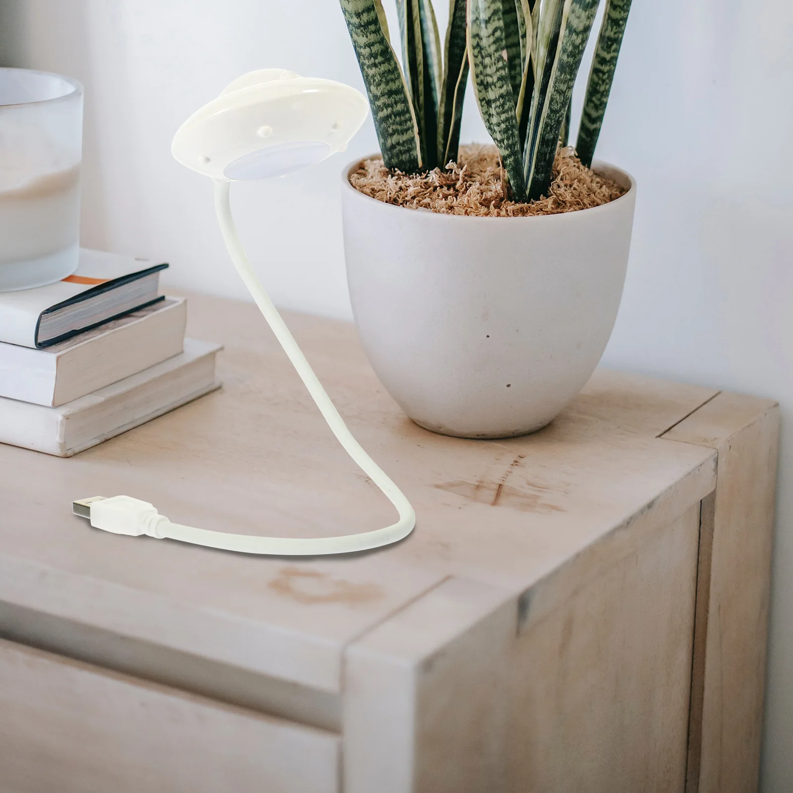 

USB Flying Saucer Light ABS Metal Table Lamp LED Night Students Study Desk Reading Light Household Mini Night Lamp