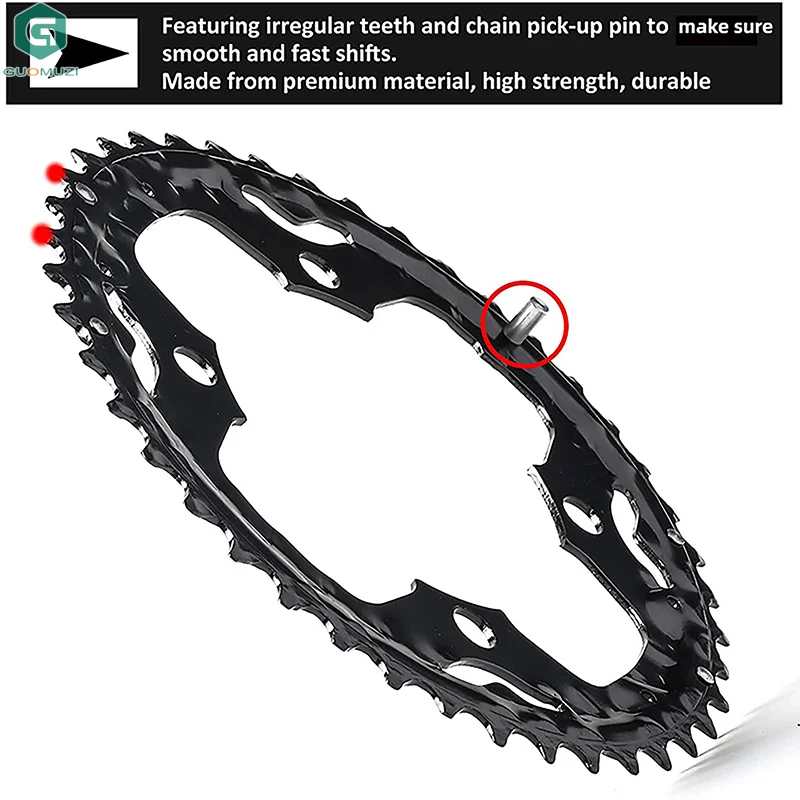 BUCKLOS Bicycle 104BCD Chainring 3x9S 22T/32T/44T Mountain Bike Chain Ring Durable 104/64BCD Triple Chainring Set Cycling Parts