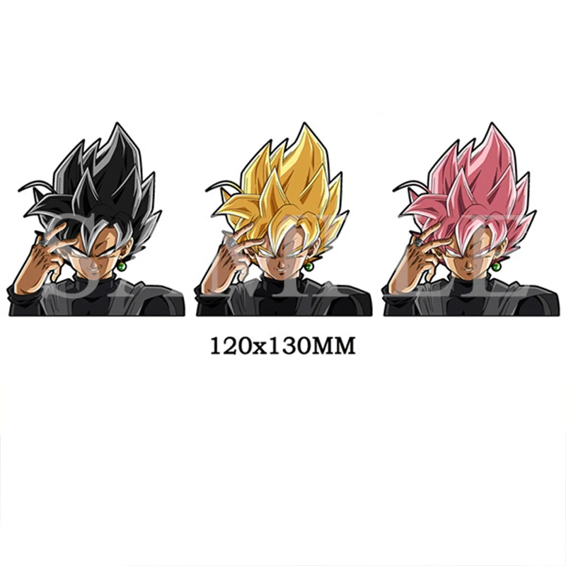 Dragon Ball Black Goku 3D Anime Motion Sticker Waterproof Decals for Cars,Laptop,Refrigerator,Suitcase,Window,Wall,Etc Toy Gift